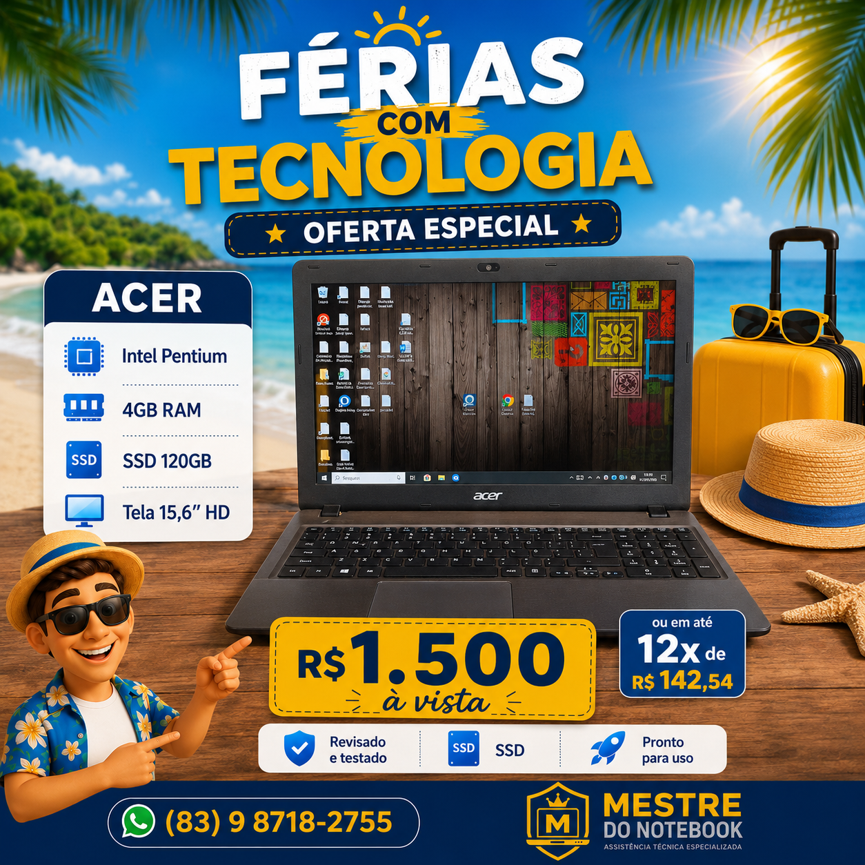 ACER Pentium — R$ 1.500