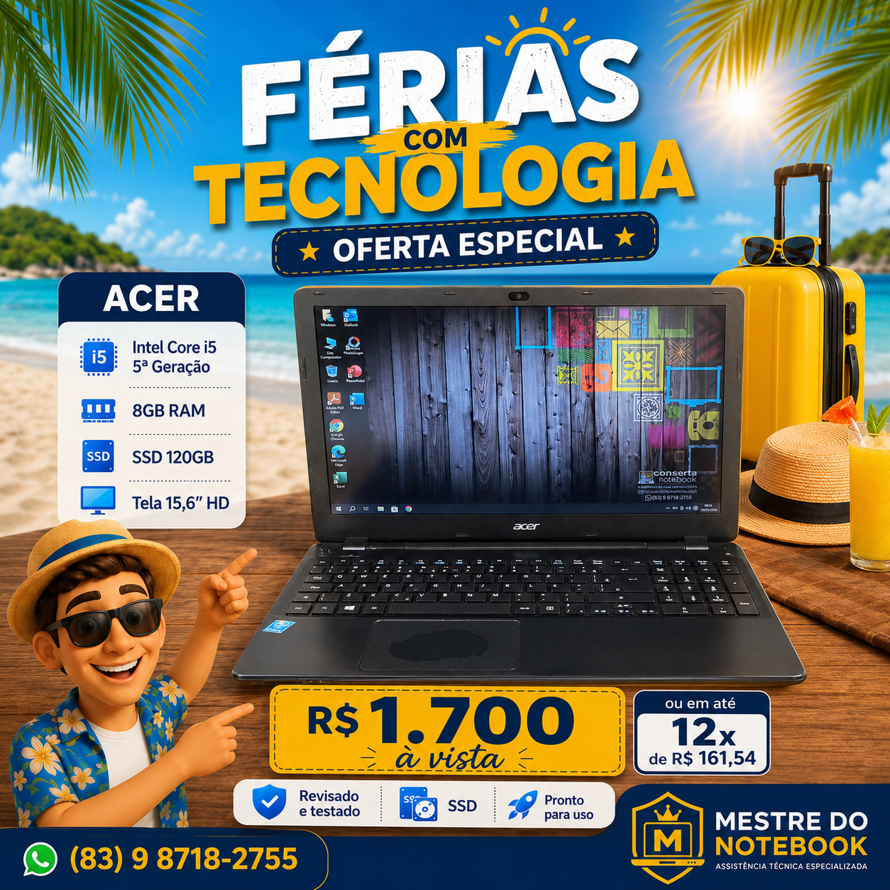 ACER i5 5ª Geração — R$ 1.700