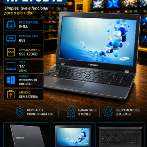 Samsung NP275E4E — 6GB RAM — SSD 120GB — Tela 14"
