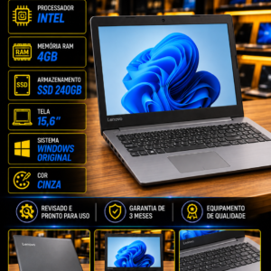 Lenovo IdeaPad 320 — 4GB RAM — SSD 240GB — Tela 15,6"