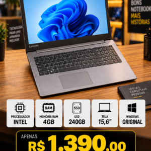 LENOVO 320 CELERON 4 GB SSD SATA 240 GB 15.6 pol